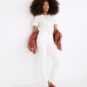 NWOT Madewell The Petite High-Rise Perfect Vintage Jean in Tile White